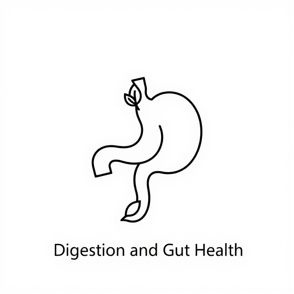 Icona digestione e benessere intestinale