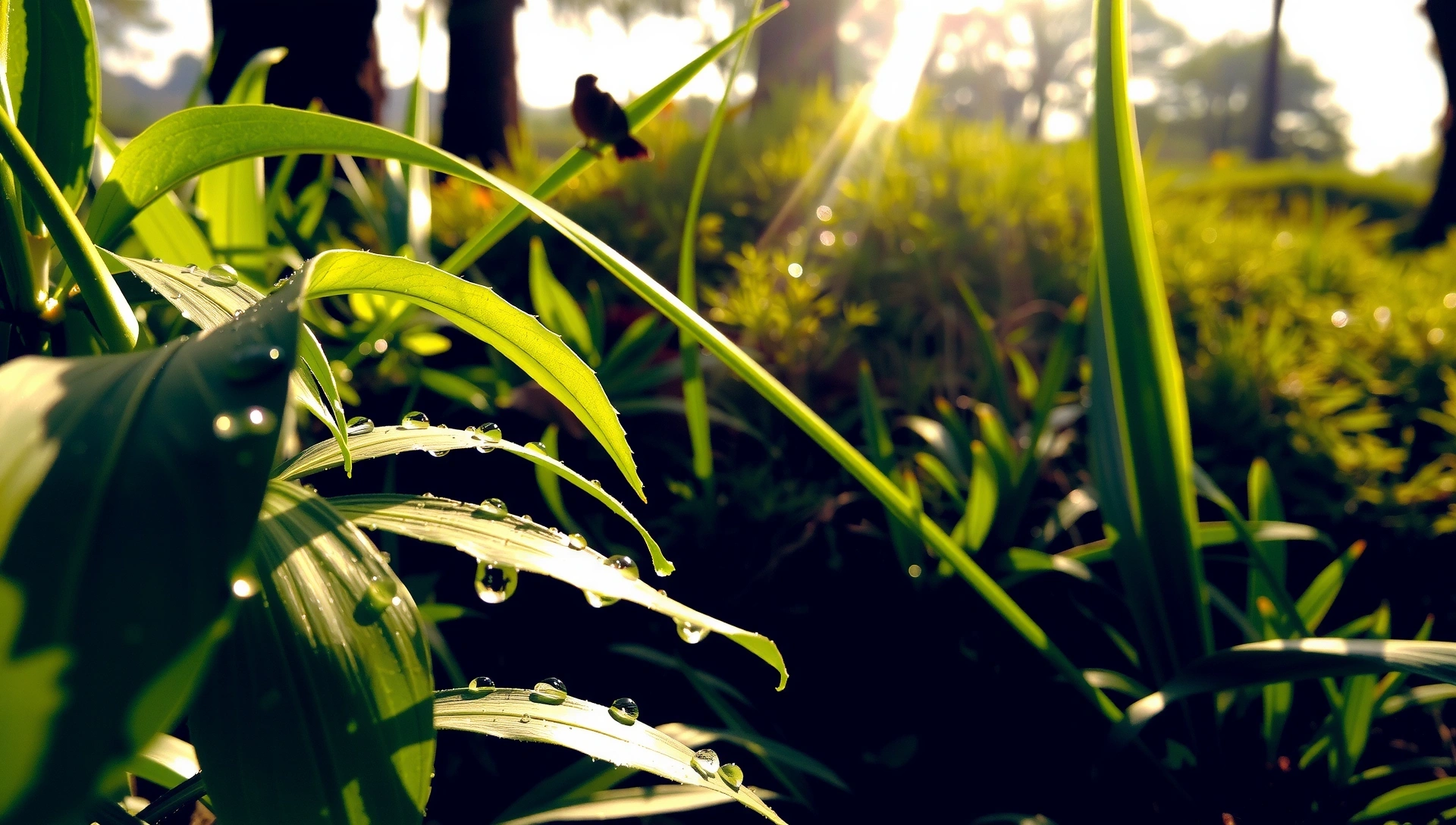 Sereno paesaggio naturale con sottili elementi di salute