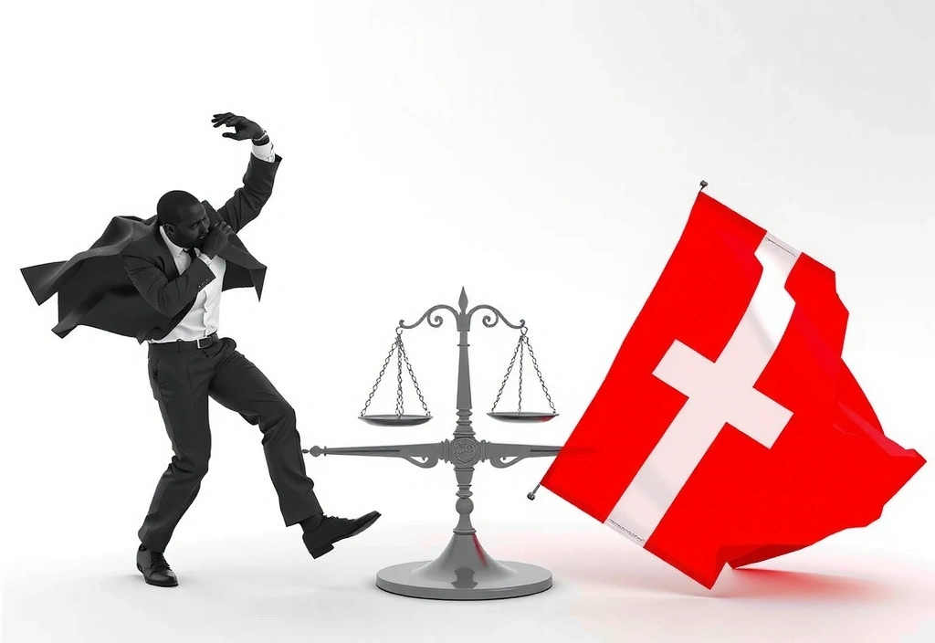 Immagine concettuale di bilance della giustizia digitale, che rappresentano l'equilibrio e l'indennizzo in un contesto online.